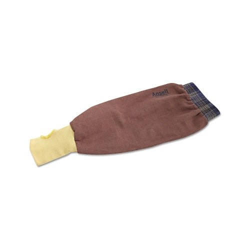 Ansell ActivArmr® 59-406 FR Kevlar® Blend Sleeves, 22 in Long, Slip On, One Size, Brown/Yellow/Blue (012-59-406-22in)