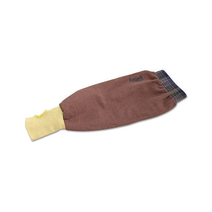 Ansell ActivArmr® 59-406 FR Kevlar® Blend Sleeves, 22 in Long, Slip On, One Size, Brown/Yellow/Blue (012-59-406-22in)