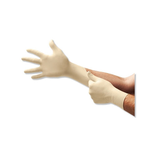 Ansell Diamond Grip™ MF-300 Disposable Latex Powder-Free Gloves, 6.3 mil Palm/7.9 mil Finger, Small, Natural (748-MF-300-S)
