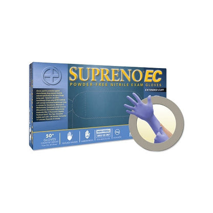 Ansell Supreno® EC SEC-375 Nitrile Disposable Gloves, 5.5 mil Palm, 8.3 mil Fingers, 2X-Large, Violet Blue (748-SEC-375-XXL)