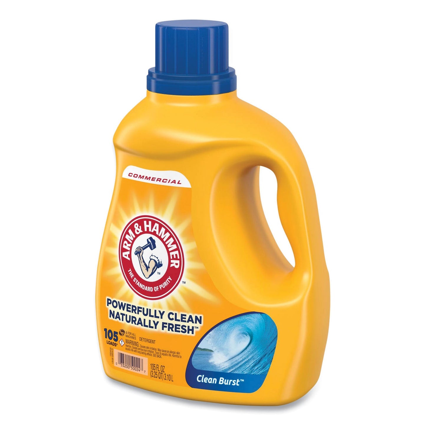 Arm & Hammer Dual HE Clean-Burst Liquid Laundry Detergent, 105 oz Bottle, 4/Carton (CDC3320050024)