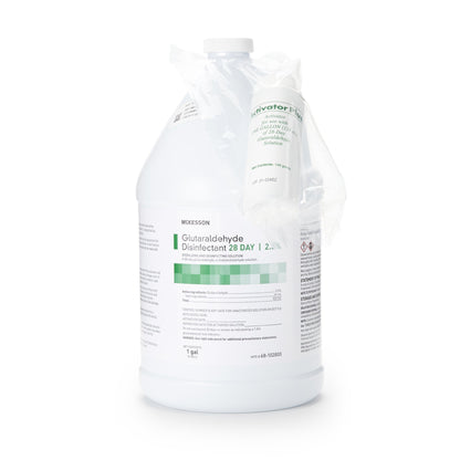 McKesson 28 Day Glutaraldehyde High-Level Disinfectant Activation Required Liquid 1 gal. Jug Reusable (512839_CS)