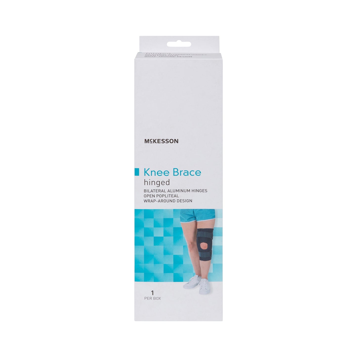 McKesson Knee Brace Large Wraparound / Hook and Loop Strap Closure with D-Rings 20-1/2 to 23 Inch Circumference Left or Right Knee (1159102_EA)