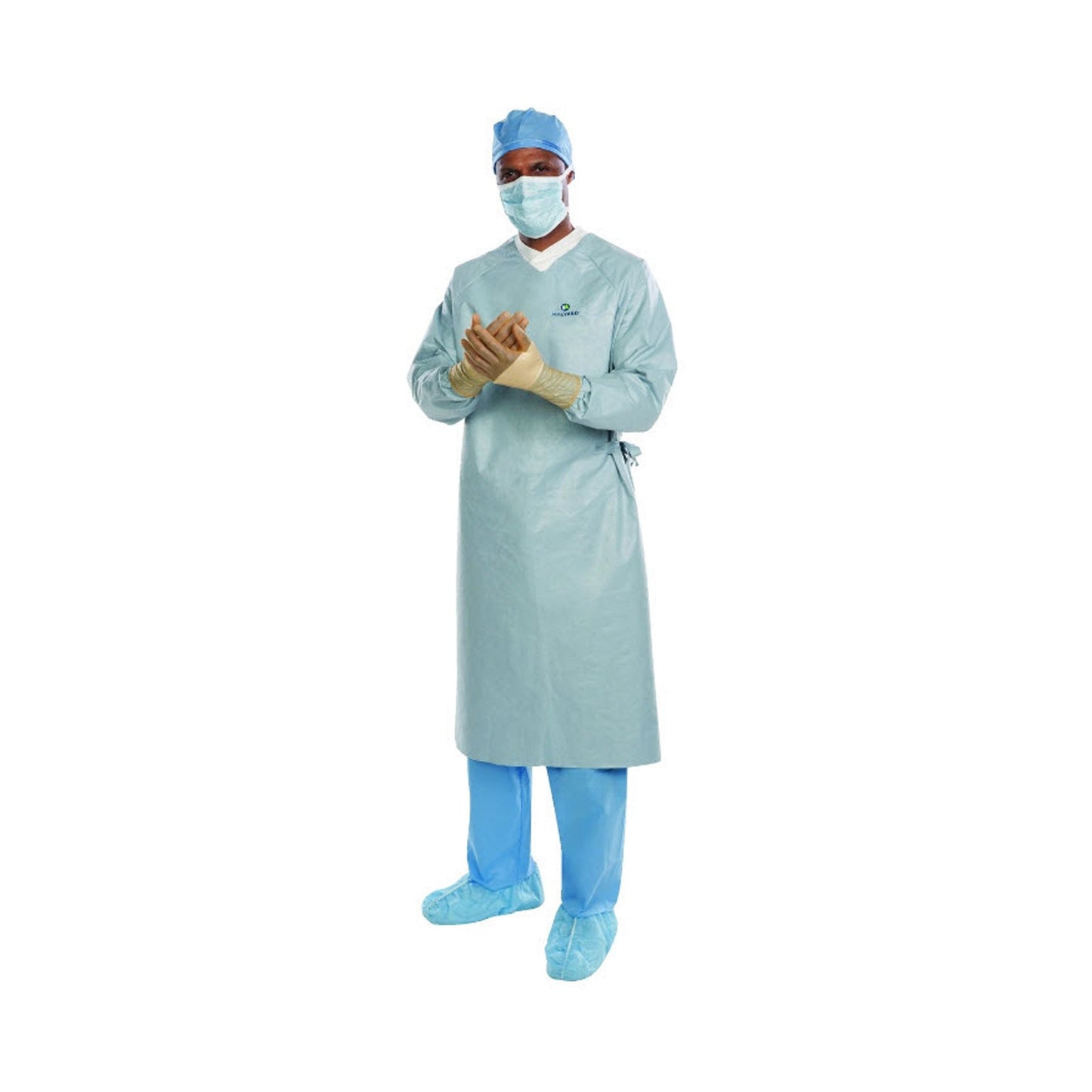 Aero Chrome Surgical Gown with Towel 2X-Large / X-Long Silver Sterile AAMI Level 4 Disposable (1059358_CS)