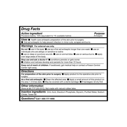 McKesson Skin Prep Solution 1 gal. Jug 10% Strength Povidone-Iodine NonSterile (854301_EA)