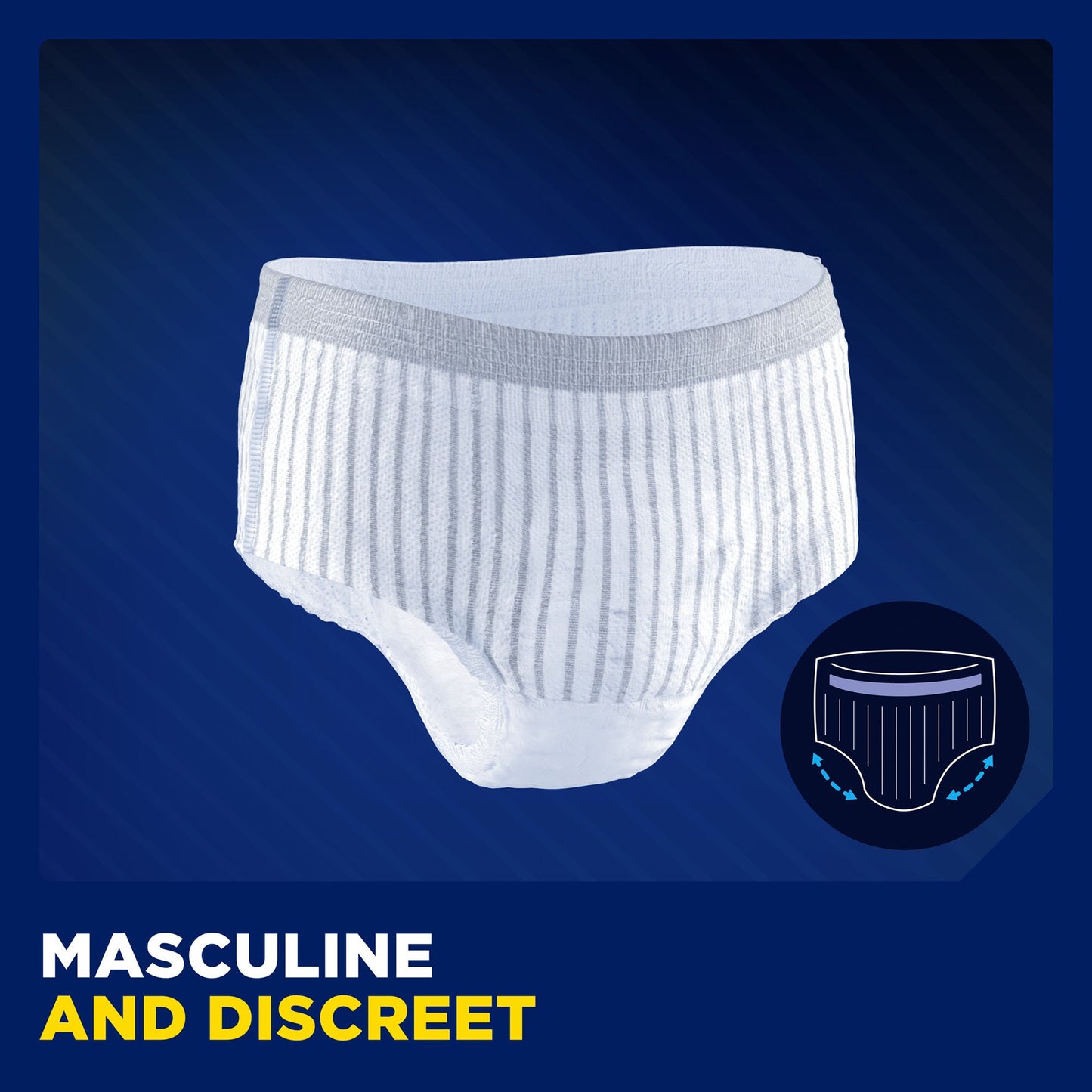 TENA® MEN™ Super Plus Male Adult Absorbent Underwear Pull On with Tear Away Seams Large / X-Large Disposable Heavy Absorbency (738751_BG)