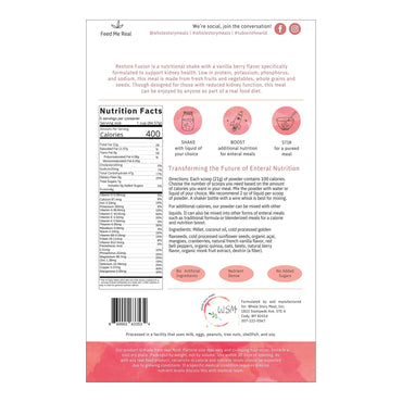 Restore Fusion Renal Support Oral Supplement Vanilla Berry Flavor Powder 16 oz. Pouch (1223931_EA)