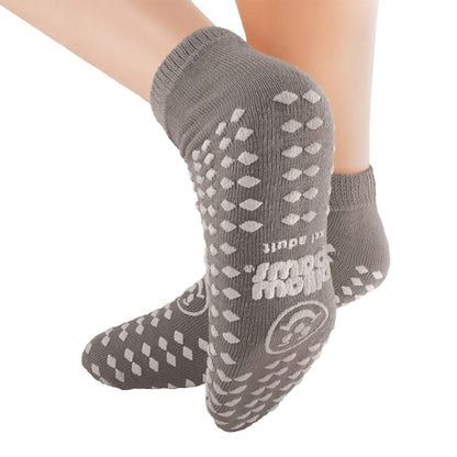 Pillow Paws® 360° Imprint Slipper Socks Unisex Adult 2X-Large All Around Tread Single Patient Use Gray (483418_CS)