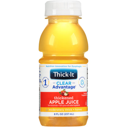 Thick-It® Clear Advantage® Thickened Beverage 8 oz. Bottle Apple Flavor Liquid IDDSI Level 3 Moderately Thick/Liquidized (803928_EA)