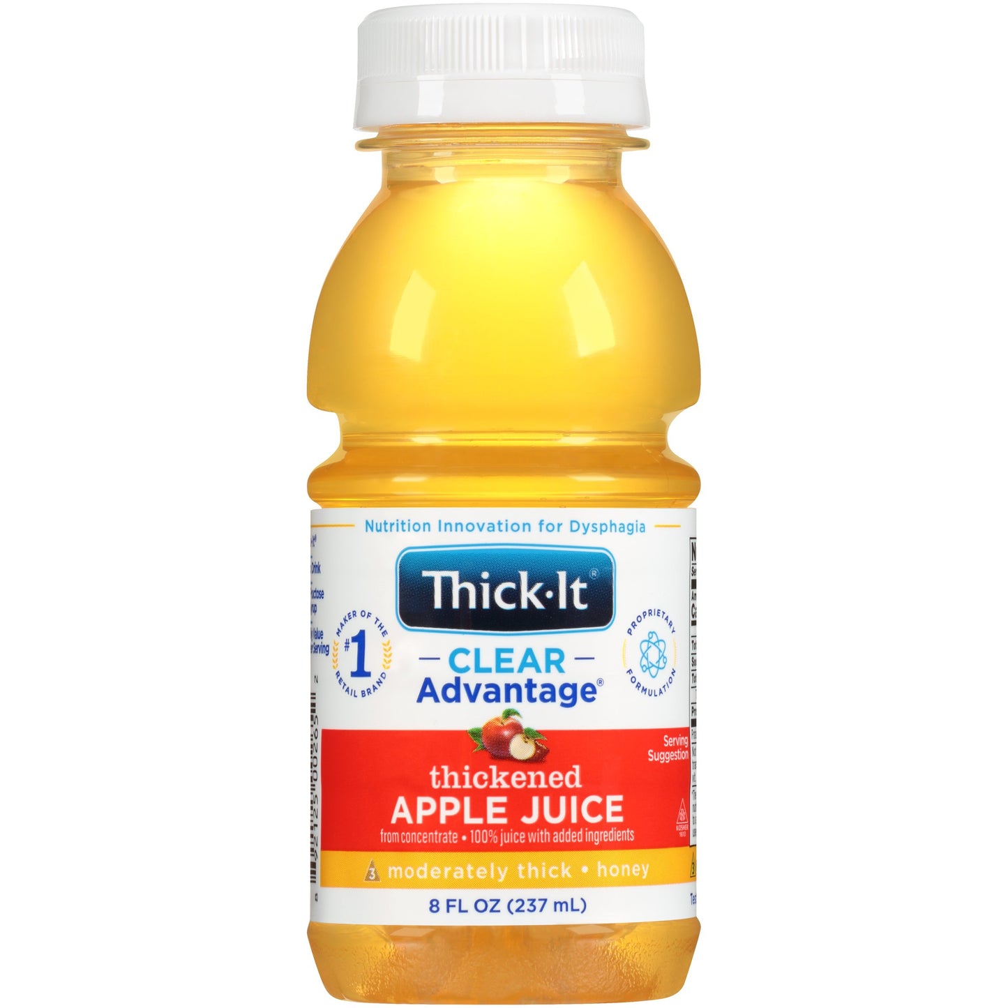Thick-It® Clear Advantage® Thickened Beverage 8 oz. Bottle Apple Flavor Liquid IDDSI Level 3 Moderately Thick/Liquidized (803928_CS)