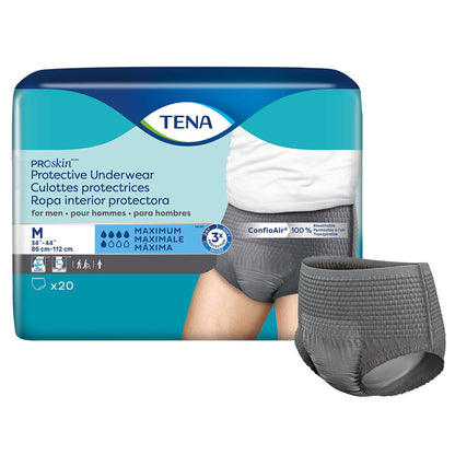 TENA® ProSkin™ Male Adult Absorbent Underwear Pull On with Tear Away Seams Medium Disposable Moderate Absorbency (1135410_CS)
