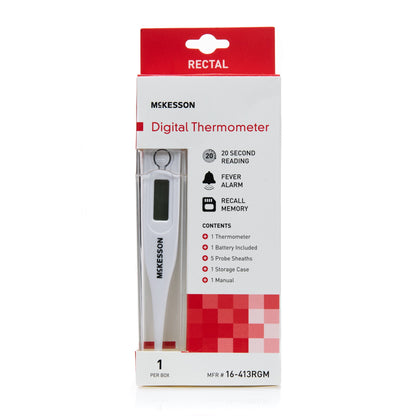 McKesson Digital Stick Thermometer Oral / Rectal / Axillary Probe Handheld (797158_EA)
