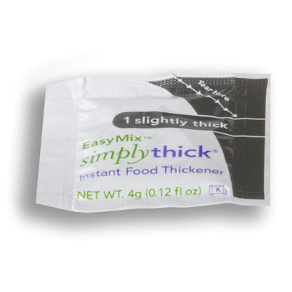 SimplyThick® Easy Mix Food and Beverage Thickener 4 oz. Individual Packet Unflavored Gel IDDSI Level 1 Slightly Thick (1190408_BX)