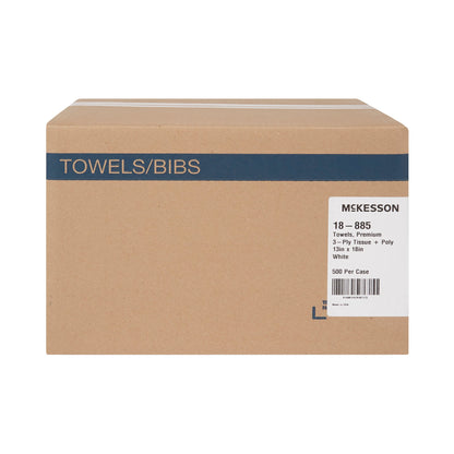 McKesson Procedure Towel 13 W X 18 L Inch White NonSterile (164755_CS)
