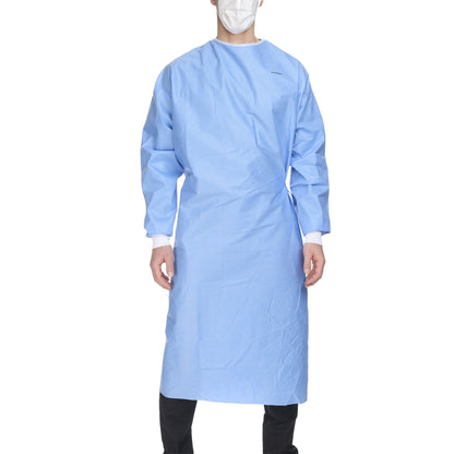 McKesson Non-Reinforced Surgical Gown with Towel X-Large Blue Sterile AAMI Level 3 Disposable (1104453_CS)