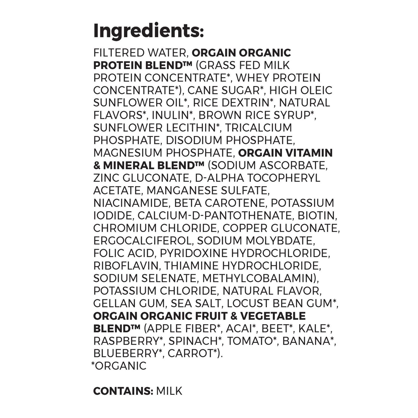 Orgain® Kids Plant Protein™ Nutritional Shake Pediatric Oral Supplement Vanilla Flavor 8 oz. Carton Liquid Plant Based (1196796_EA)