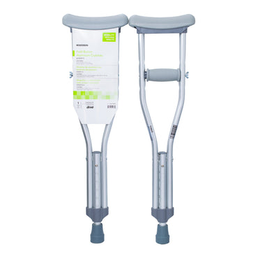 McKesson Underarm Crutches Pediatric 3 Foot 7 Inch to 4 Foot User Height Aluminum Frame 175 lbs. Weight Capacity (1093022_CS)