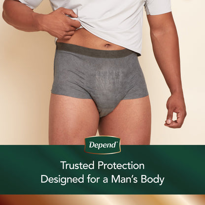 Depend® Real Fit® Male Adult Absorbent Underwear Waistband Style Small / Medium Disposable Heavy Absorbency (1246165_PK)