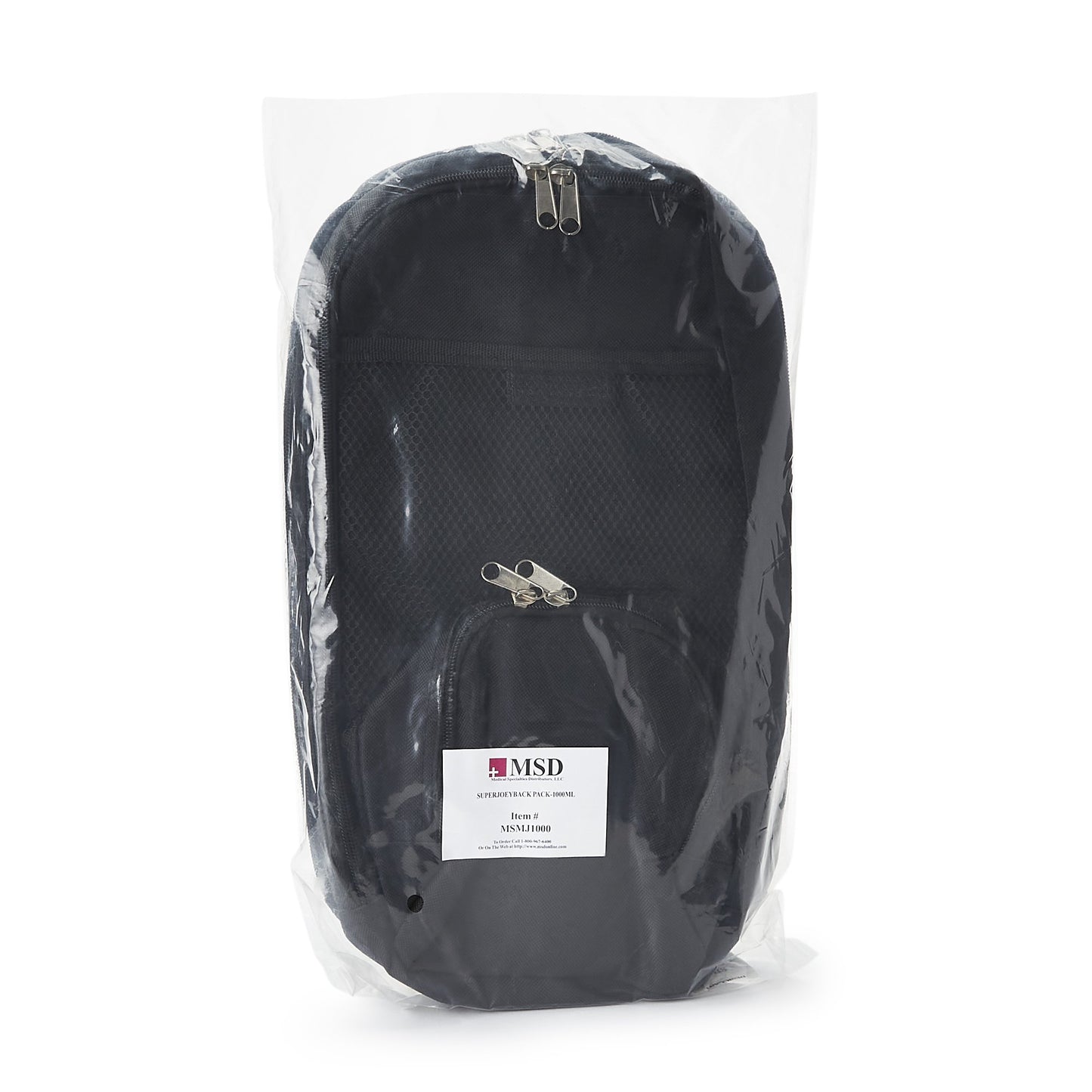 McKesson Feeding Pump Backpack Black, Pump Pocket, Outside View Window, Solution Wrap, Support Straps, 2 X 9 X 15 Inch (1138436_EA)