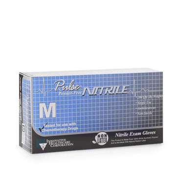Pulse® Nitrile Exam Glove Medium NonSterile Nitrile Standard Cuff Length Textured Fingertips Aqua Blue Chemo Tested / Fentanyl Tested (764270_CS)