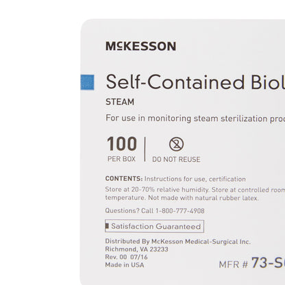 McKesson Sterilization Biological Indicator Vial Steam (524878_CS)