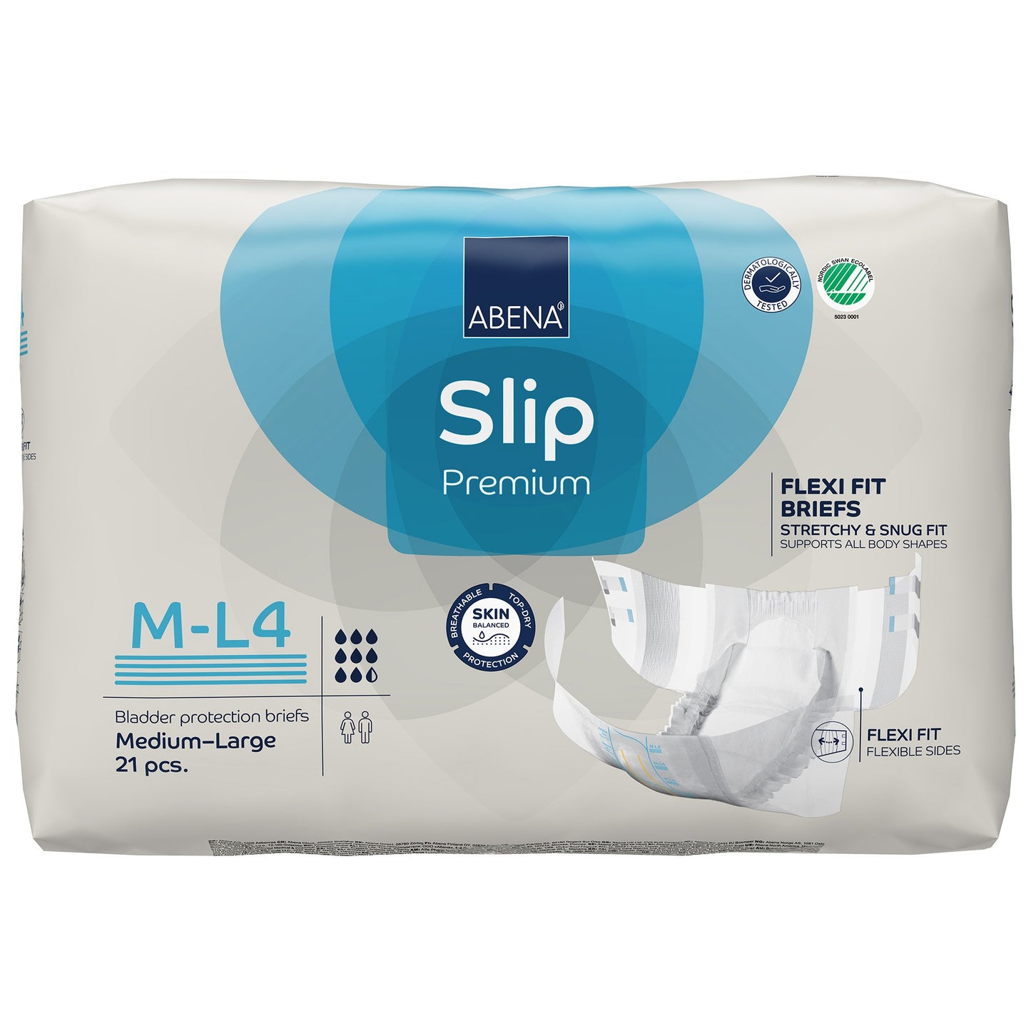 Abena Slip Flexi Fit Unisex Adult Incontinence Brief Medium / Large Disposable Heavy Absorbency (1246192_CS)