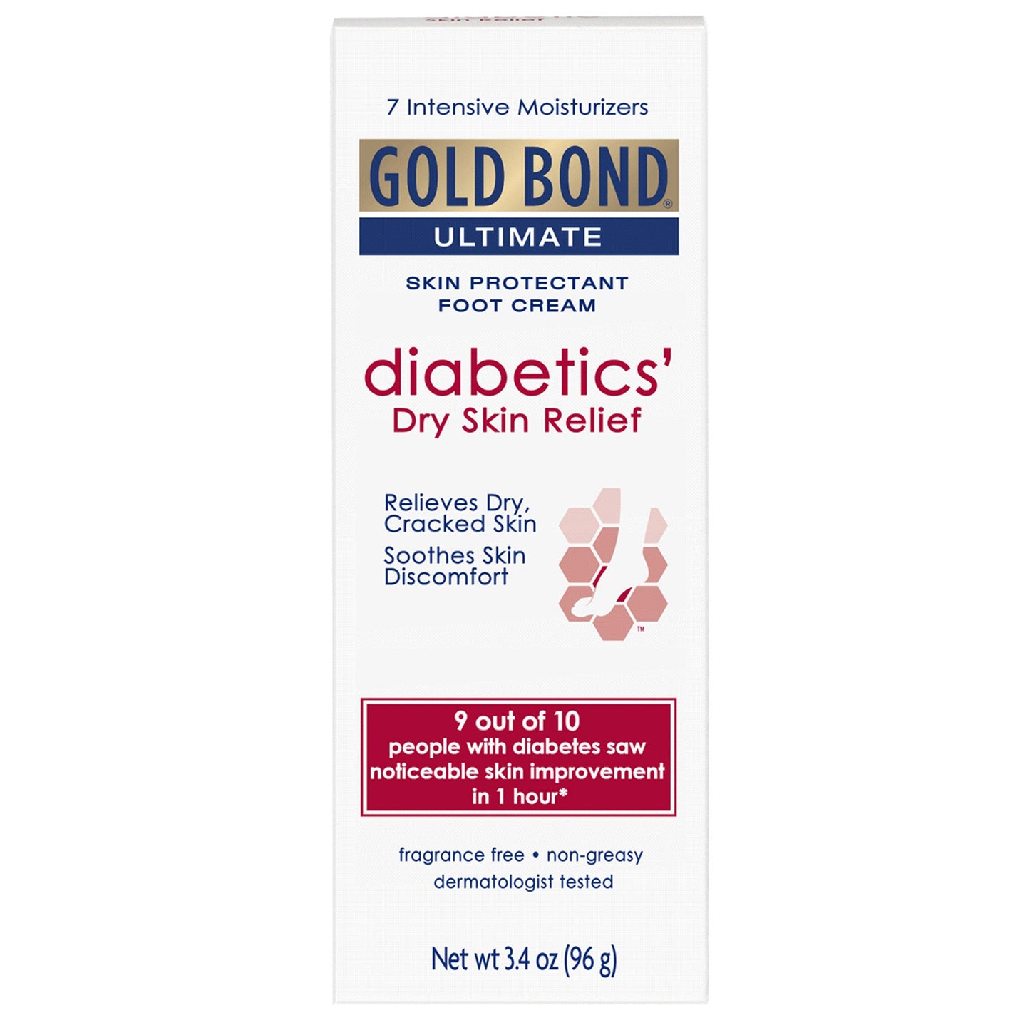 Gold Bond® Ultimate Diabetics' Foot Moisturizer 3.4 oz. Tube Unscented Cream (1030716_EA)