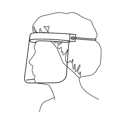 Halyard Face Shield One Size Fits Most 3/4 Length Anti-fog Disposable NonSterile (180155_EA)