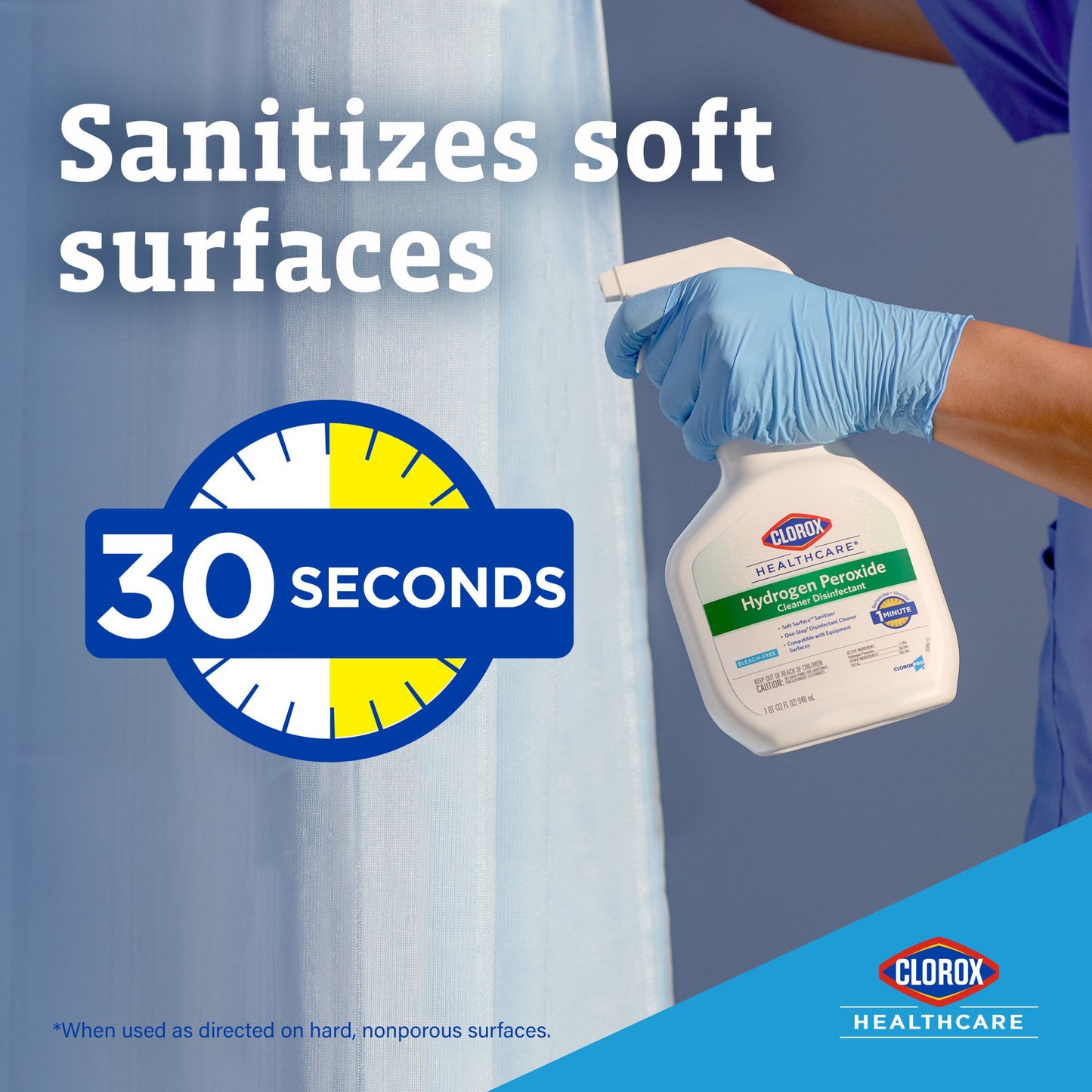Clorox Healthcare® Surface Disinfectant Cleaner Refill Peroxide Based Manual Pour Liquid 1 gal. Jug Unscented NonSterile (914232_EA)