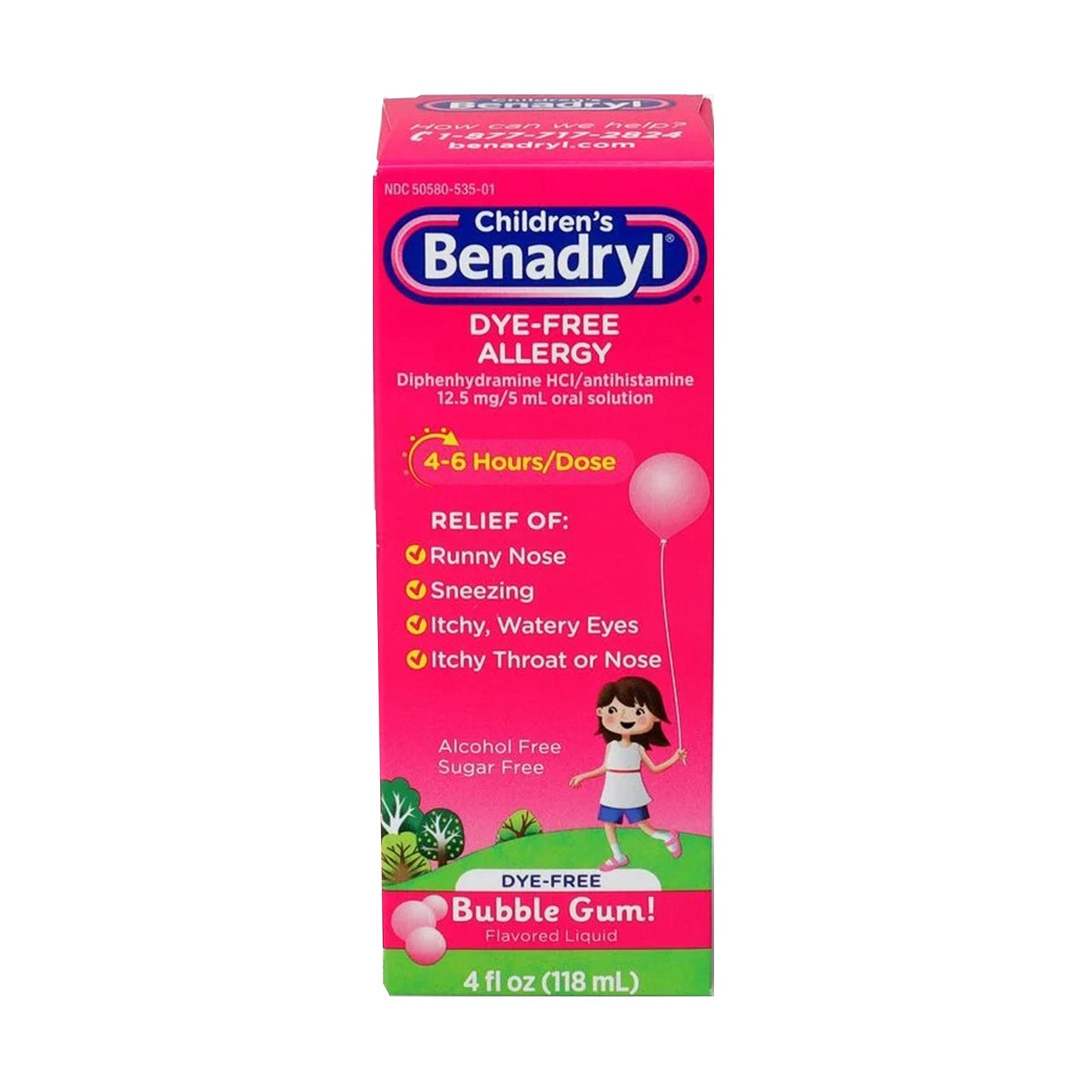 Children's Benadryl® Children's Allergy Relief 12.5 mg Strength Liquid 4 oz. (668935_EA)
