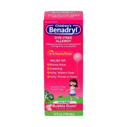Children's Benadryl® Children's Allergy Relief 12.5 mg Strength Liquid 4 oz. (668935_EA)