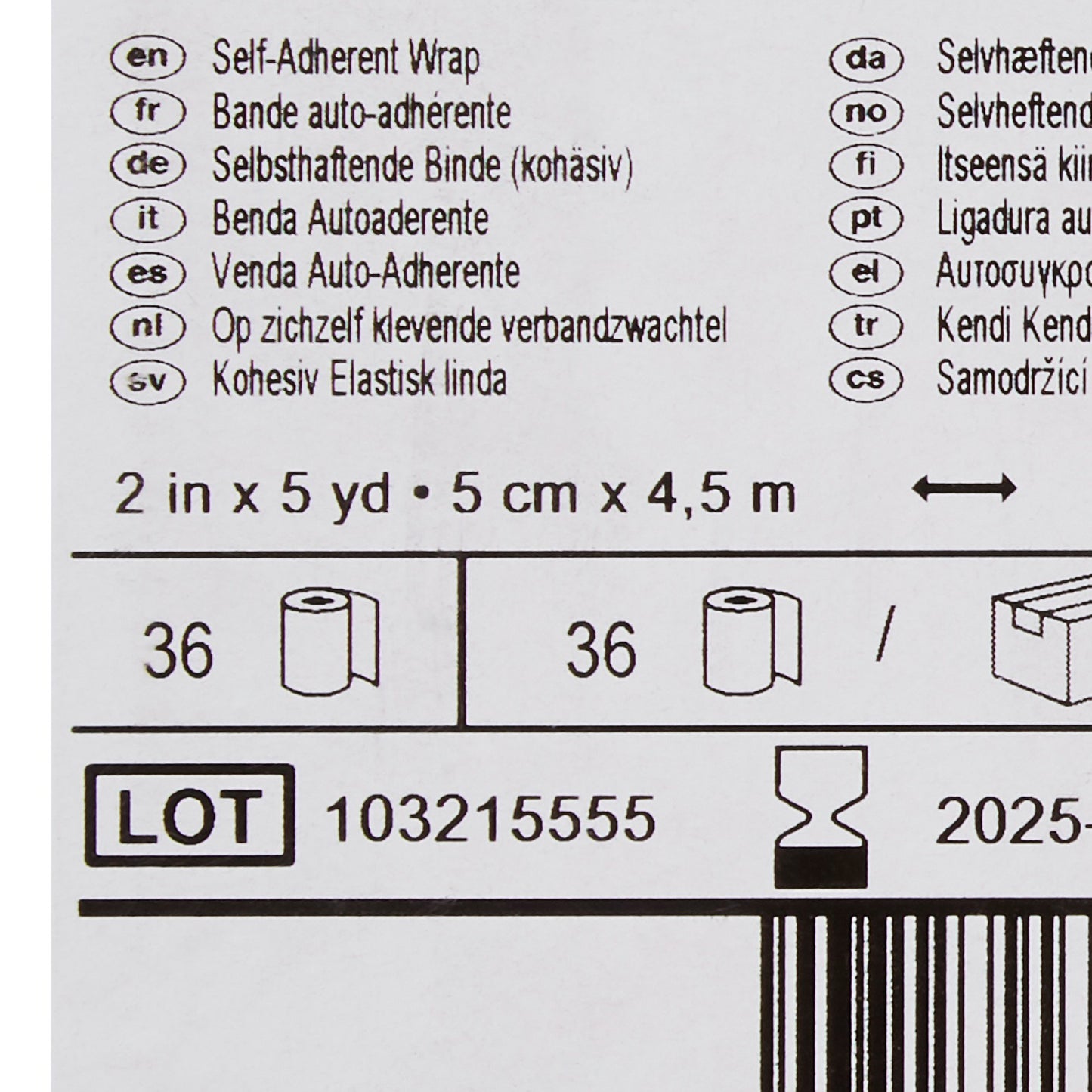 3M™ Coban™ Cohesive Bandage 2 Inch X 5 Yard Self-Adherent Closure Blue NonSterile Standard Compression (222002_CS)