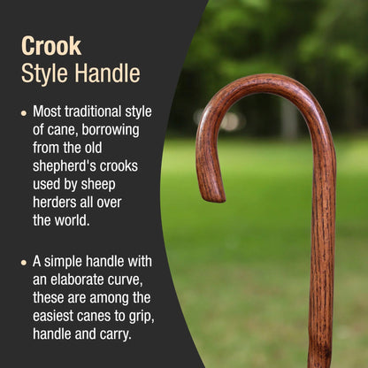 Brazos™ Twisted Round Handle Cane Wood 37 Inch Height Red Oak (1229065_EA)