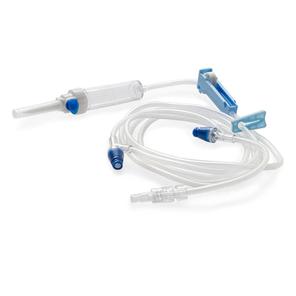MedStream Primary IV Administration Set Gravity 2 Ports 20 Drops / mL Drip Rate Without Filter 80 Inch Tubing Solution Without Flow Regulator (1189825_CS)