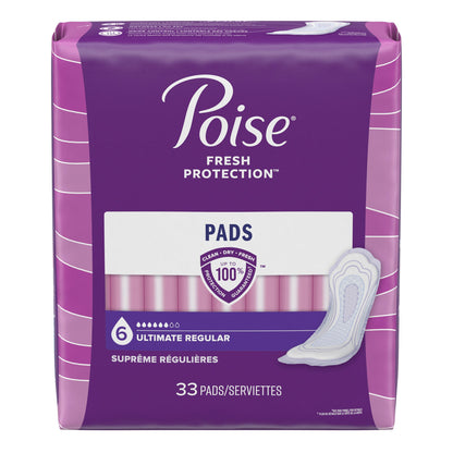 Poise® Fresh Protection™ Bladder Control Pad 4.1 X 14 Inch Heavy Absorbency Sodium Polyacrylate Core One Size Fits Most (802342_CS)