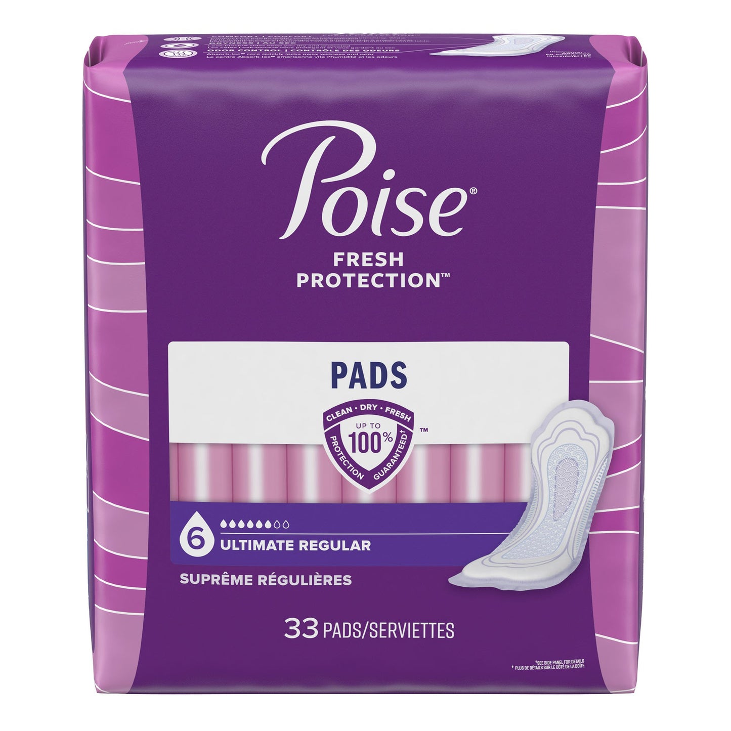 Poise® Fresh Protection™ Bladder Control Pad 4.1 X 14 Inch Heavy Absorbency Sodium Polyacrylate Core One Size Fits Most (802342_PK)