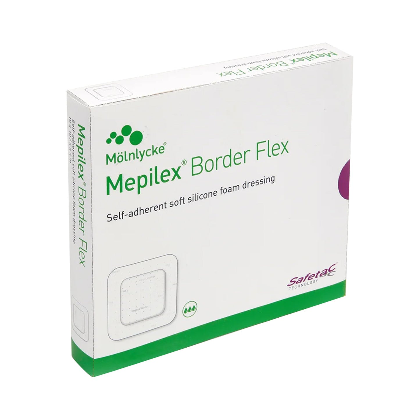 Mepilex® Border Flex Foam Dressing 5.1 X 6.3 Inch With Border Film Backing Silicone Adhesive Oval Sterile (1177530_CS)