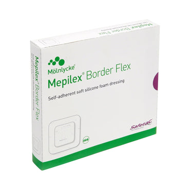 Mepilex® Border Flex Foam Dressing 5.1 X 6.3 Inch With Border Film Backing Silicone Adhesive Oval Sterile (1177530_BX)
