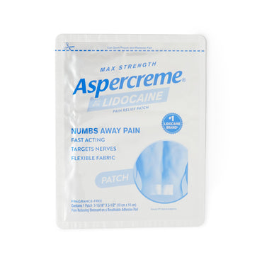 Aspercreme® Topical Pain Relief 4% Strength Lidocaine Patch 5 per Box (1093076_BX)