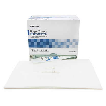 McKesson General Purpose Drape Poly Lined Towel Drape 18 W X 26 L Inch Sterile (65923_BX)