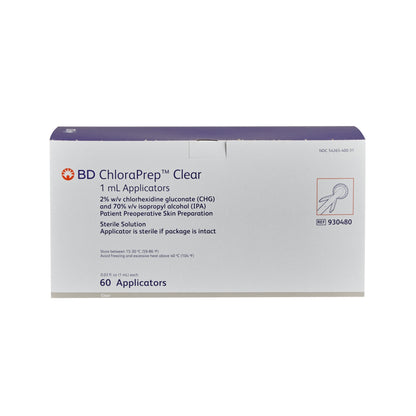 ChloraPrep™ Clear Skin Prep Solution 1 mL Foam Applicator 2% / 70% Strength CHG (Chlorhexidine Gluconate) / Isopropyl Alcohol Sterile (1151673_CS)