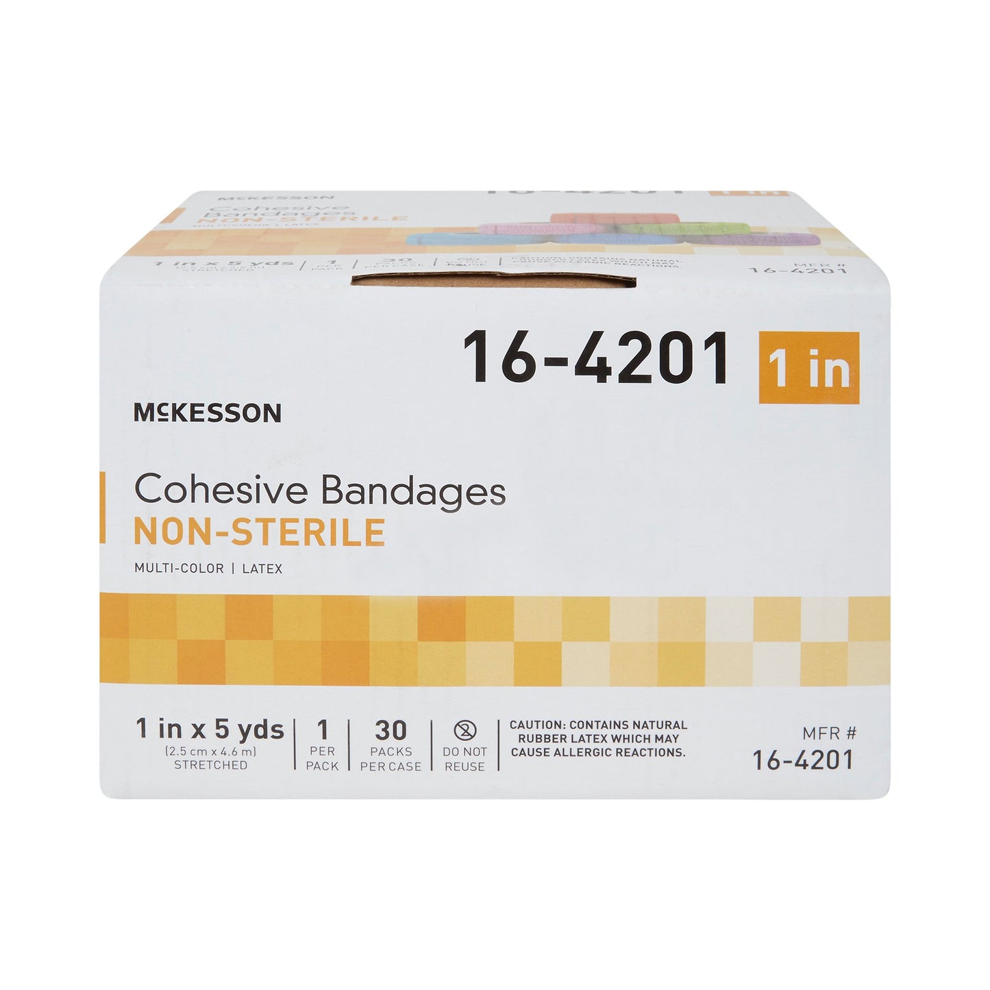 McKesson Cohesive Bandage 1 Inch X 5 Yard Self-adherent Closure Purple / Pink / Green / Light Blue / Royal Blue / Red NonSterile Standard Compression (944355_CS)