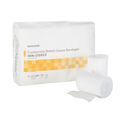 McKesson Conforming Bandage 3 Inch X 4-1/10 Yard NonSterile 12 per Pack (993033_BG)