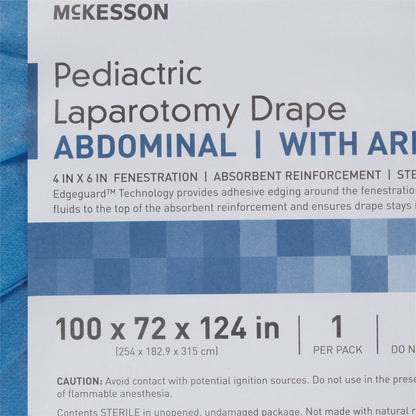 McKesson Abdominal Drape Pediatric Laparotomy Drape 100 W X 72 W X 124 L Inch Sterile (1101273_CS)