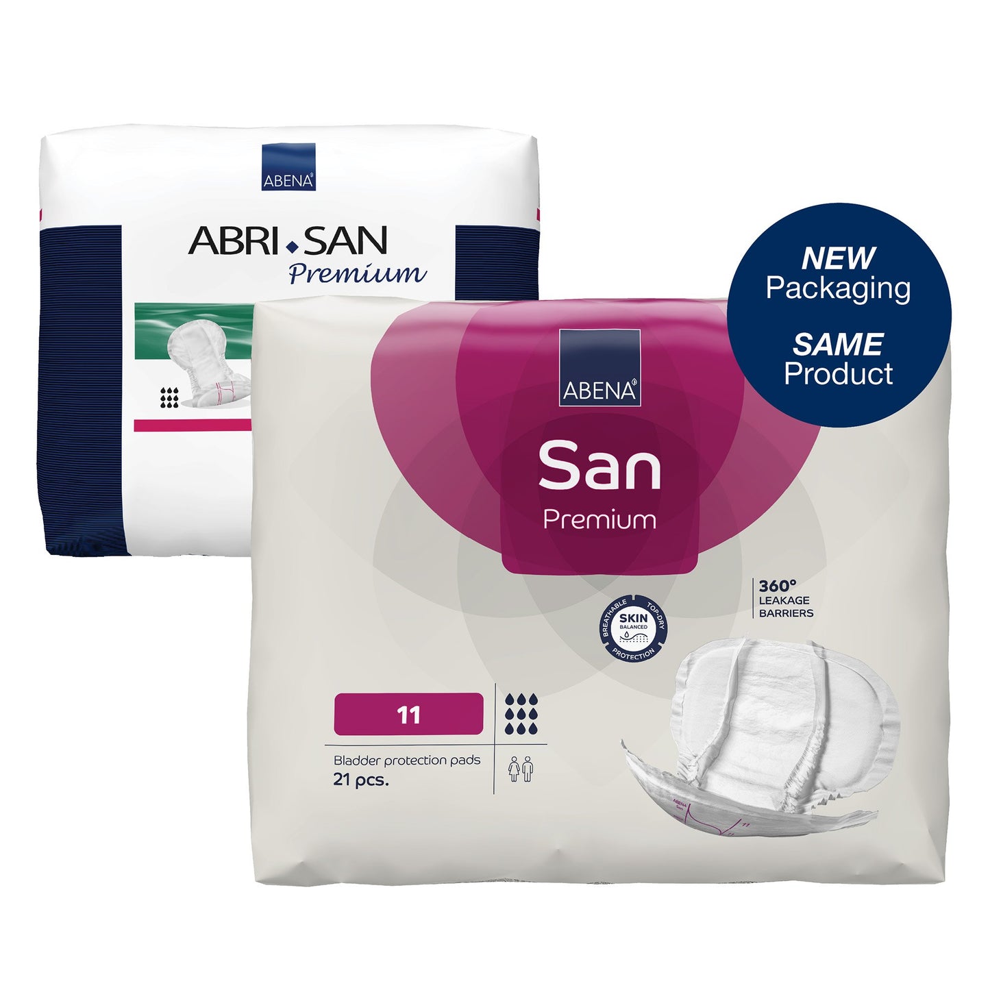 Abena® San Premium Incontinence Liner 14.5 X 28.7 Inch Heavy Absorbency Fluff / Polymer Core Size 11 (1218223_CS)
