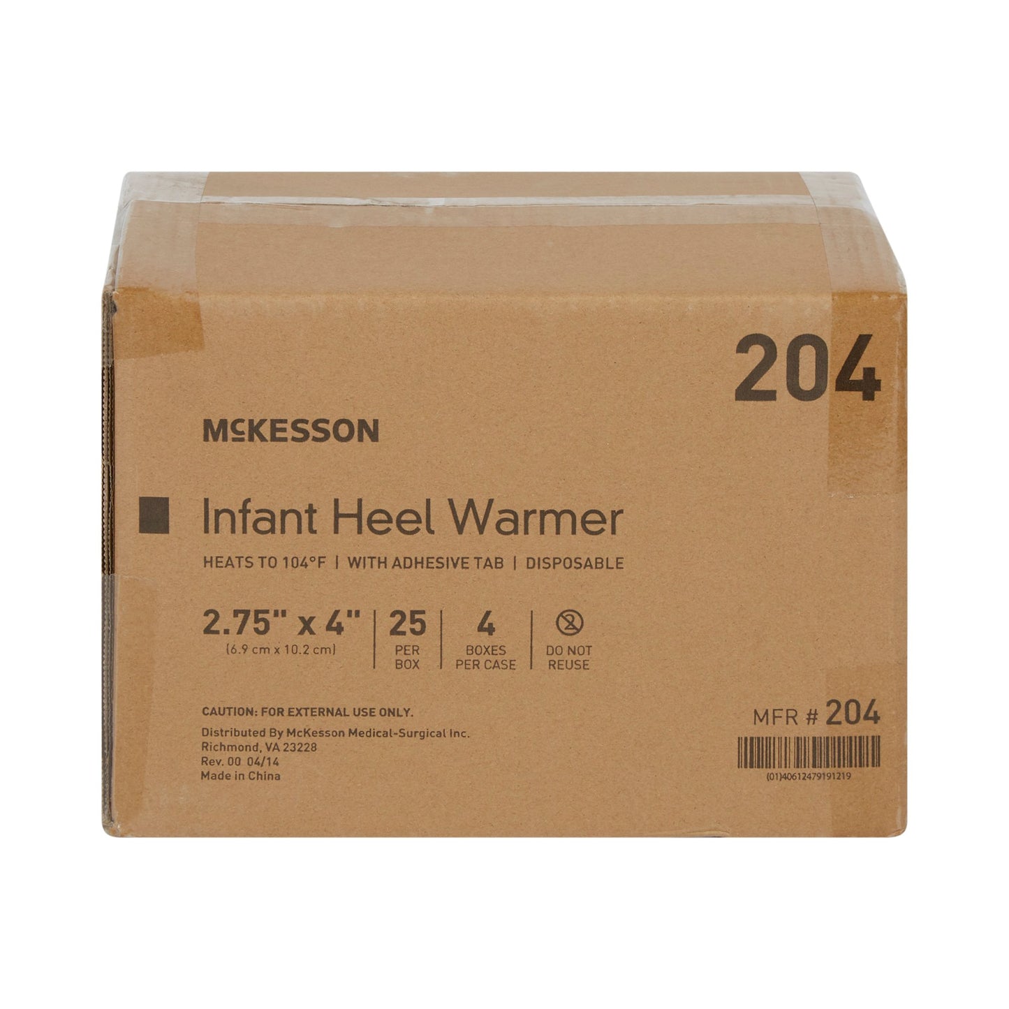 McKesson Instant Infant Heel Warmer Heel One Size Fits Most Sodium Acetate / Water Disposable (911633_BX)