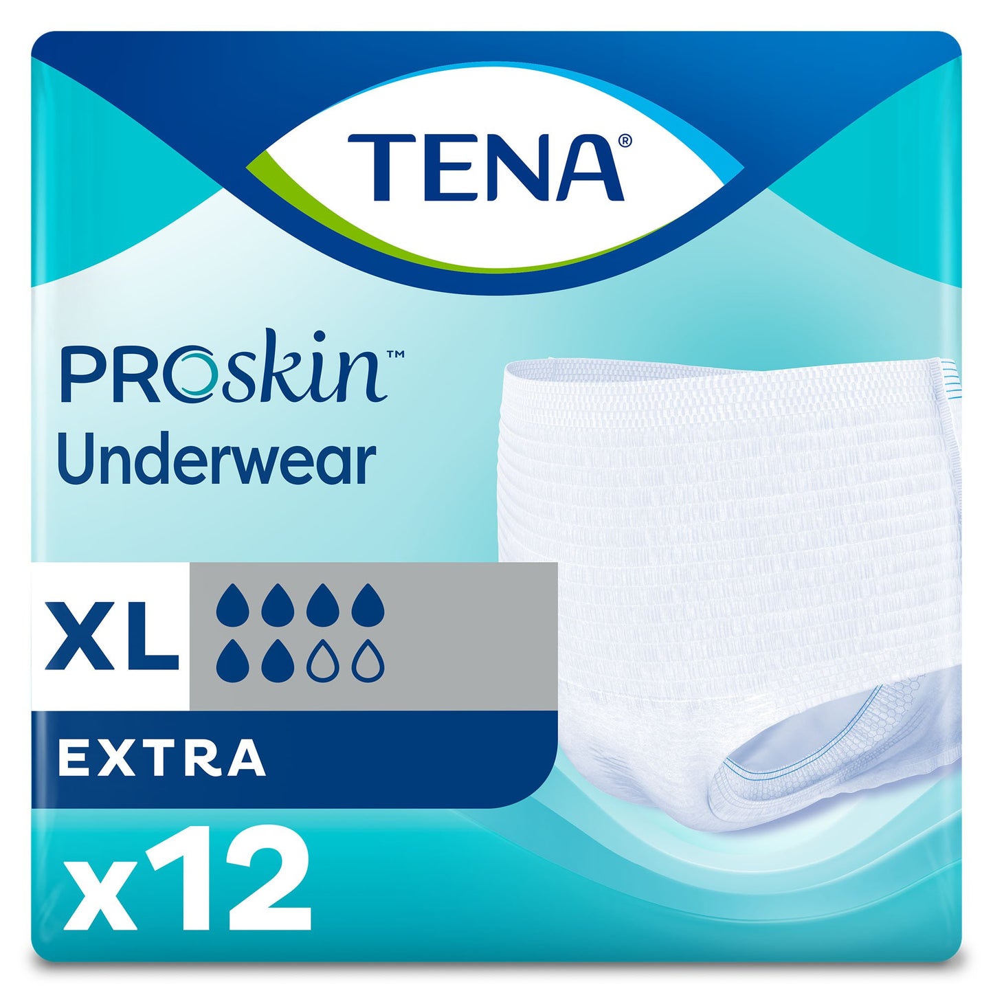 TENA® ProSkin™ Extra Unisex Adult Absorbent Underwear Pull On with Tear Away Seams X-Large Disposable Moderate Absorbency (978895_CS)
