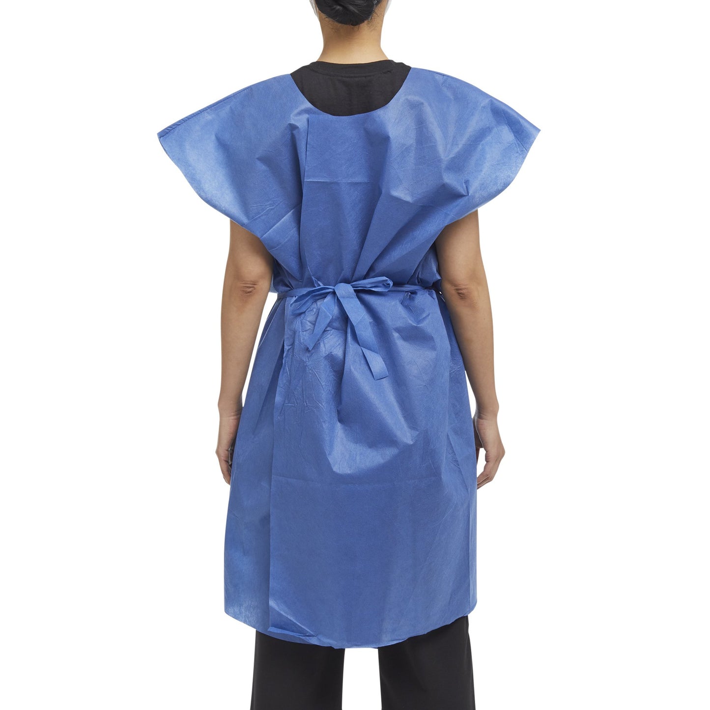 Graham Medical Products Patient Exam Gown Medium / Large Blue Disposable (178198_CS)