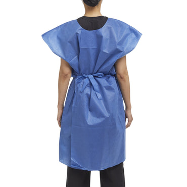 Graham Medical Products Patient Exam Gown Medium / Large Blue Disposable (178198_CS)