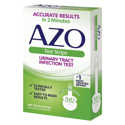 AZO Test Strips® Urinalysis Test Kit Urinary Tract Infection Detection 3 Tests CLIA Waived (1065927_BX)